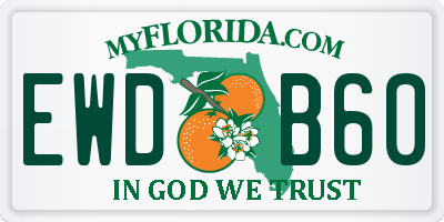 FL license plate EWDB60