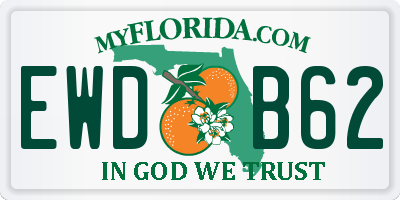 FL license plate EWDB62