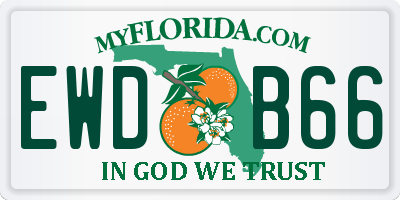 FL license plate EWDB66