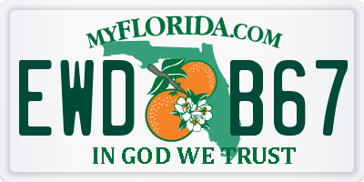 FL license plate EWDB67