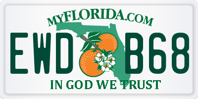 FL license plate EWDB68
