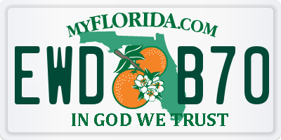 FL license plate EWDB70