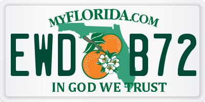 FL license plate EWDB72