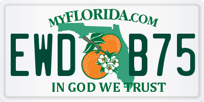 FL license plate EWDB75