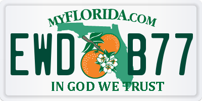 FL license plate EWDB77