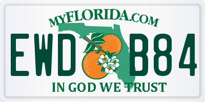 FL license plate EWDB84
