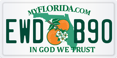 FL license plate EWDB90