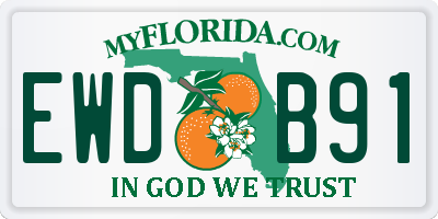 FL license plate EWDB91