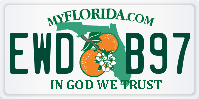 FL license plate EWDB97