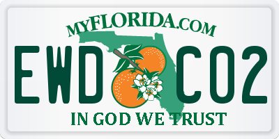 FL license plate EWDC02