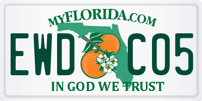FL license plate EWDC05