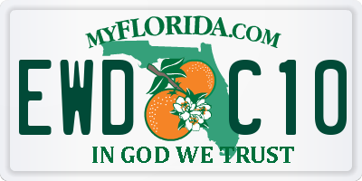 FL license plate EWDC10