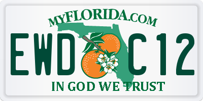 FL license plate EWDC12