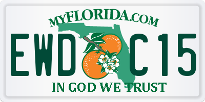 FL license plate EWDC15