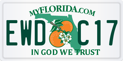 FL license plate EWDC17