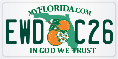FL license plate EWDC26