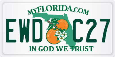 FL license plate EWDC27