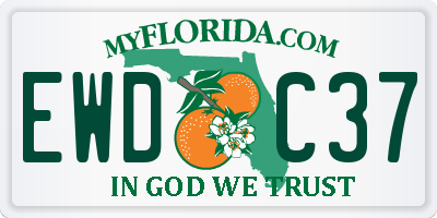 FL license plate EWDC37