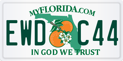 FL license plate EWDC44