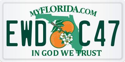 FL license plate EWDC47