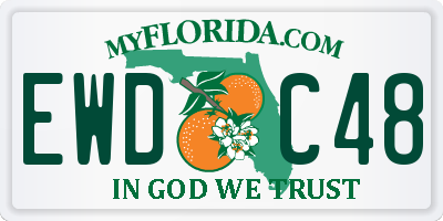 FL license plate EWDC48