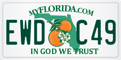 FL license plate EWDC49