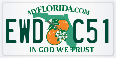 FL license plate EWDC51