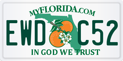 FL license plate EWDC52