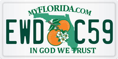 FL license plate EWDC59