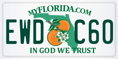 FL license plate EWDC60