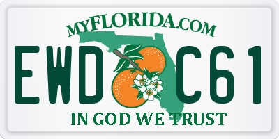 FL license plate EWDC61