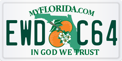 FL license plate EWDC64