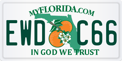 FL license plate EWDC66