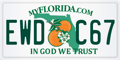 FL license plate EWDC67