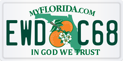 FL license plate EWDC68