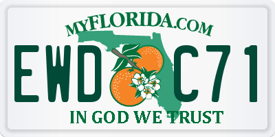 FL license plate EWDC71