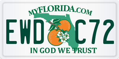 FL license plate EWDC72
