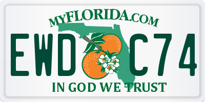 FL license plate EWDC74