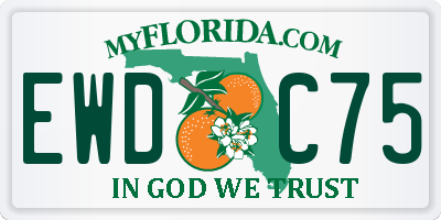 FL license plate EWDC75