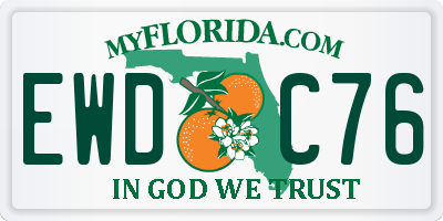 FL license plate EWDC76