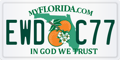FL license plate EWDC77