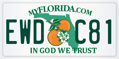 FL license plate EWDC81