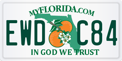 FL license plate EWDC84