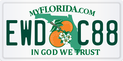 FL license plate EWDC88