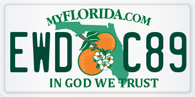 FL license plate EWDC89