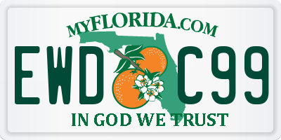 FL license plate EWDC99