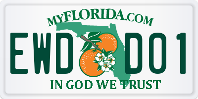 FL license plate EWDD01