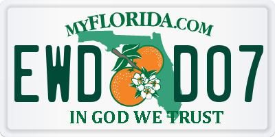 FL license plate EWDD07