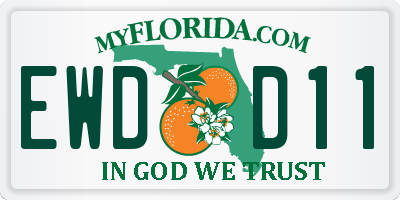 FL license plate EWDD11