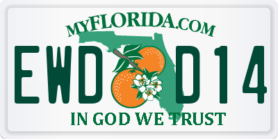 FL license plate EWDD14